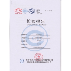 硬质星空电子快速门检验报告书
