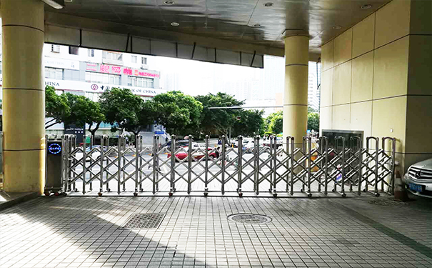 政府单位停车不锈钢伸缩门