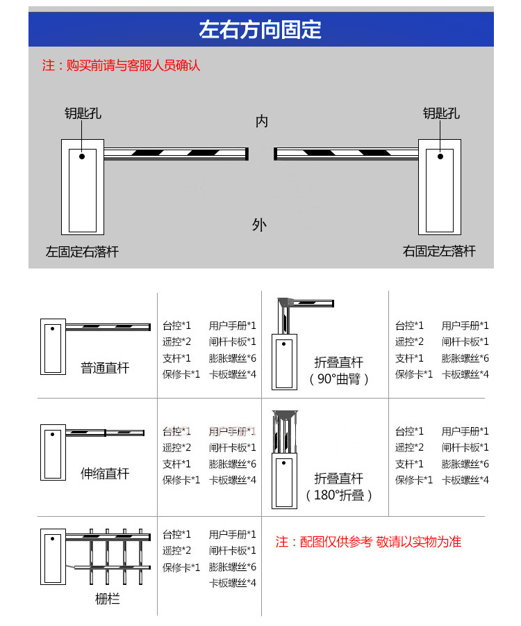 栅栏道闸多种开门方式